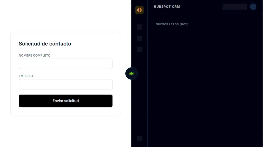 Automatización de gestión de leads conectando sitio web con CRM y alertas instantáneas - Zynthos